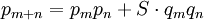 p_{m+n} = p_m p_n + S \cdot q_m q_n\,\!
